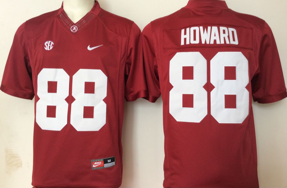 NCAA Men Alabama Crimson Tide Red 88 Howard